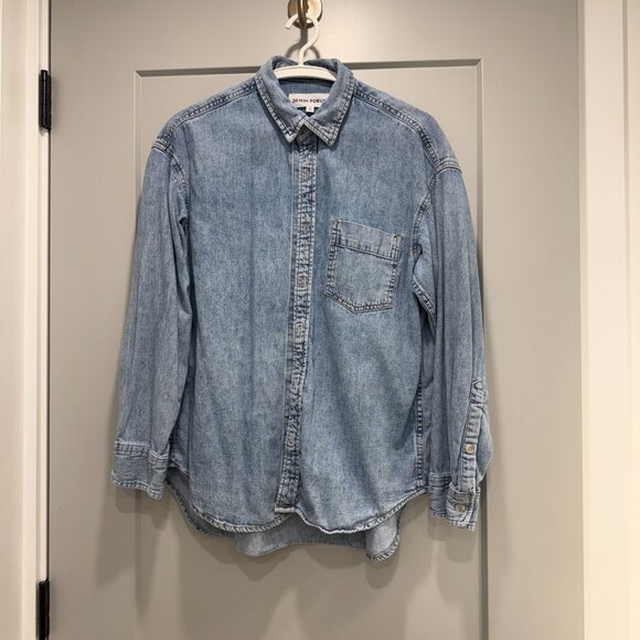 Denim Forum Tops - Aritzia Denim Forum The '80s Comfy Denim Shirt